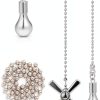 Ceiling Fan Pull Chain Art Deco Silver by JiA QAQ-1