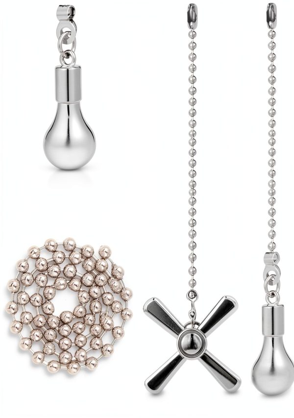 Ceiling Fan Pull Chain Art Deco Silver by JiA QAQ-1