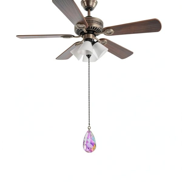 Aiyorse Ceiling Fan Pull Chain Crystal Rainbow Decorative-3