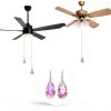 Aiyorse Ceiling Fan Pull Chain Crystal Rainbow Decorative-5