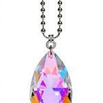 Aiyorse Ceiling Fan Pull Chain Crystal Rainbow Decorative-0