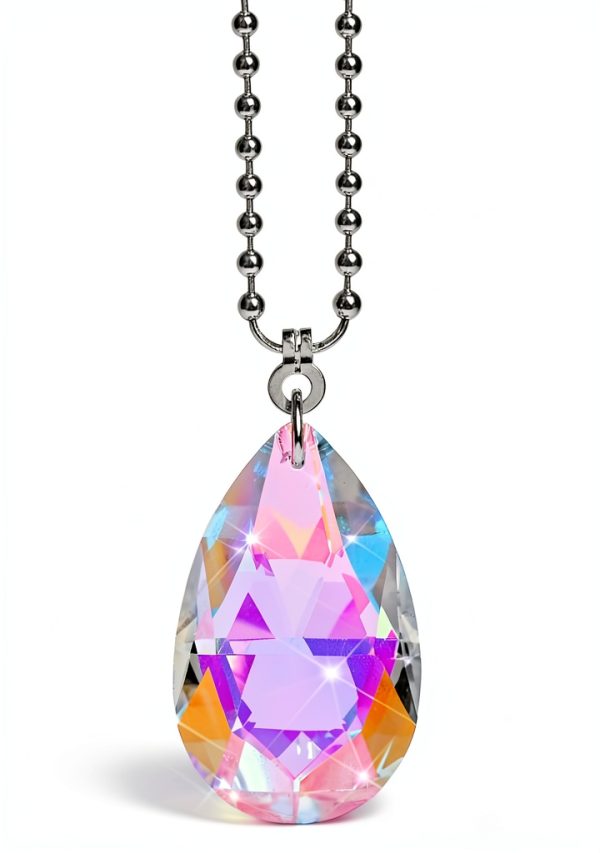 Aiyorse Ceiling Fan Pull Chain Crystal Rainbow Decorative-0