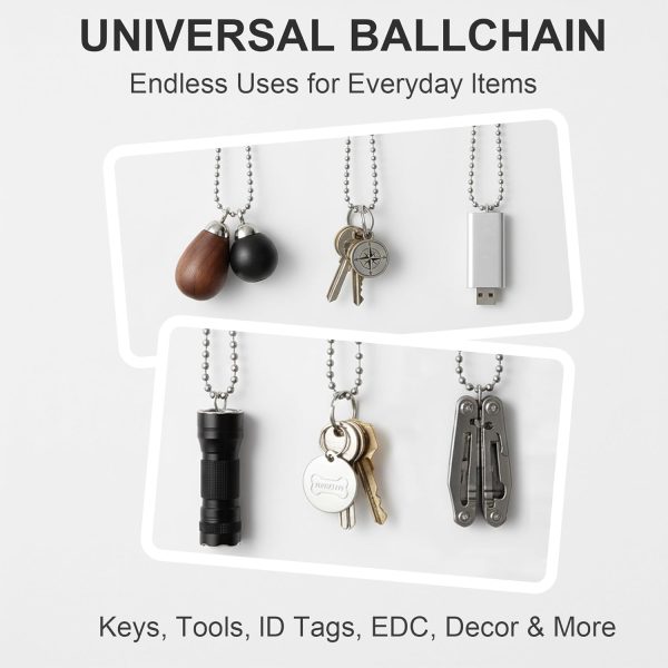 Voluda Ceiling Fan Pull Chain Silver Stainless Steel-3