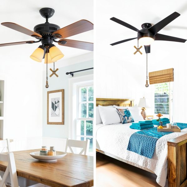Kelduemi Ceiling Fan Pull Chain Decorative Metal Design Easy-4