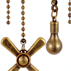Kelduemi Ceiling Fan Pull Chain Decorative Metal Design Easy-0
