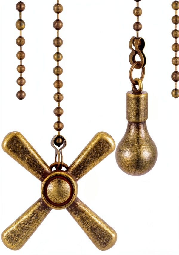 Kelduemi Ceiling Fan Pull Chain Decorative Metal Design Easy-0