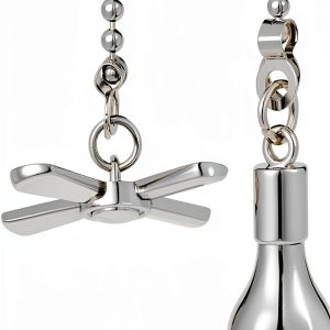 Ceiling Fan Pull Chain Art Deco Silver by JiA QAQ-0