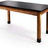 Science Lab Table National Pub Seating Ash Black-1