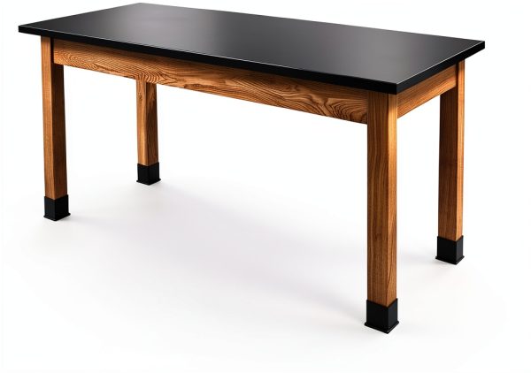 Science Lab Table National Pub Seating Ash Black-1