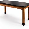 Science Lab Table National Seating Solid Ash Black-1