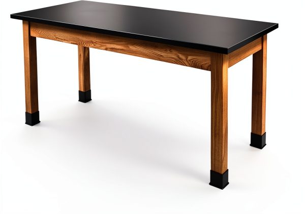 Science Lab Table National Seating Solid Ash Black-1