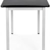 Metal Lab Table Public Seating Black Steel-2