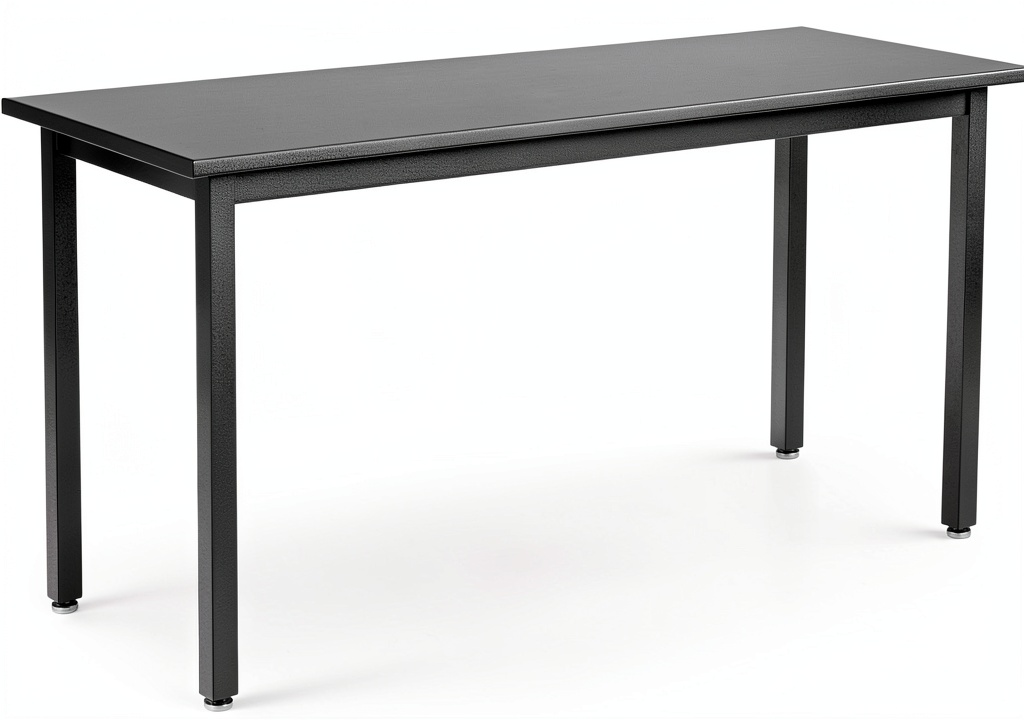 Metal lab table in a university science lab