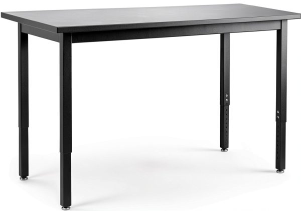 National Public Seating Science Lab Tables Black Steel-0