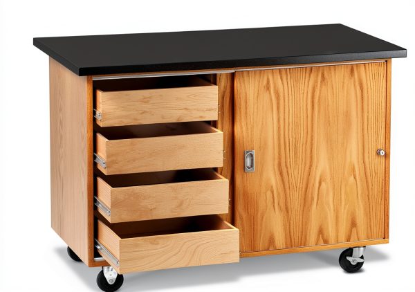 ChemGuard Oak Desk 48x28 Solid Wood Home Office-0