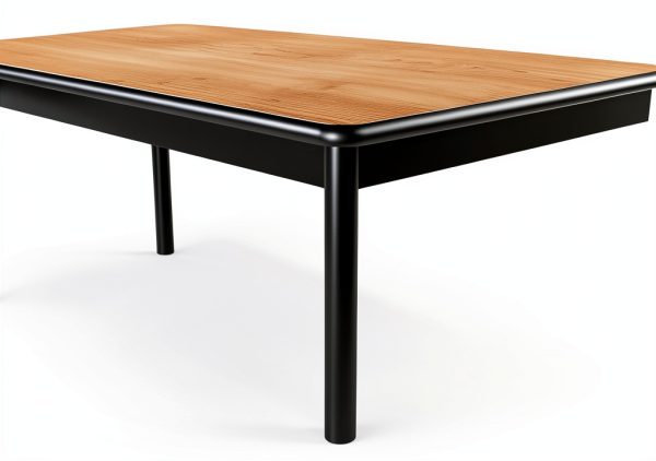 CORRELL Lab Table 36" Height Fusion Maple with Steel Legs 72D x 24W x-1