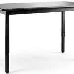 National Public Seating 24x54" Black Adjustable Lab Table-0