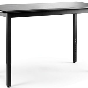 National Public Seating 24x54" Black Adjustable Lab Table-0