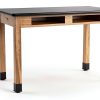 Science Lab Table National Public Seating 24x60 Black Wood HPL Top-1