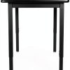 Pemberly Row Metal Lab Table 30x72 Black Adjustable Legs-2