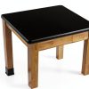 Solid Ash Leg Desk HSLT2448 Black Laminate Top with Metal Braces-1