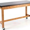National Public Seating Lab Table Black Solid Ash 54x24x30-1