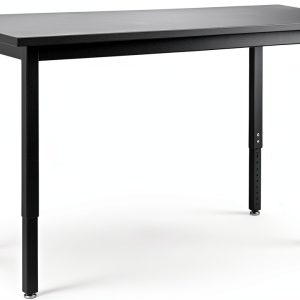 Pemberly Row 24x60" Metal Science Lab Table Black Phenolic Top with-0