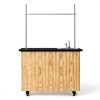 Kinetic Mobile Demo Cabinet Diversified Woodcrafts Solid Oak UV Finish-2