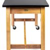 National Public Seating Lab Table Black Solid Ash 54x24x30-2