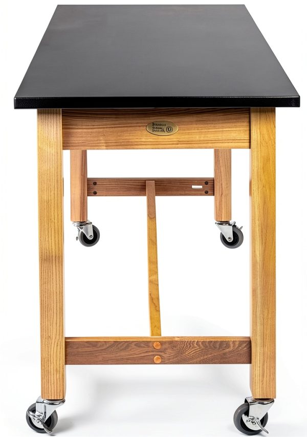 National Public Seating Lab Table Black Solid Ash 54x24x30-2