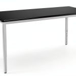 Pemberly Row Metal Science Lab Table 24x72 Black HPL Top-0