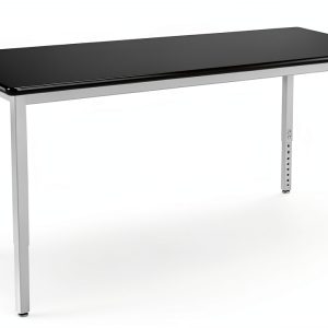 Pemberly Row Metal Science Lab Table 24x72 Black HPL Top-0