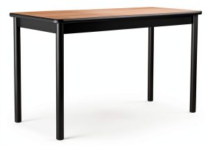 CORRELL Lab Table 36" Height Fusion Maple with Steel Legs 72D x 24W x-0