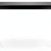 Pemberly Row 24x60" Metal Science Lab Table Black Phenolic Top with-1