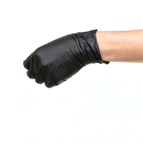 AMMEX Black Nitrile Disposable Exam Gloves, 3 Mil, Latex & Powder Free, Food-Safe, Textured, Non-Sterile, Medium, Box of 100-5