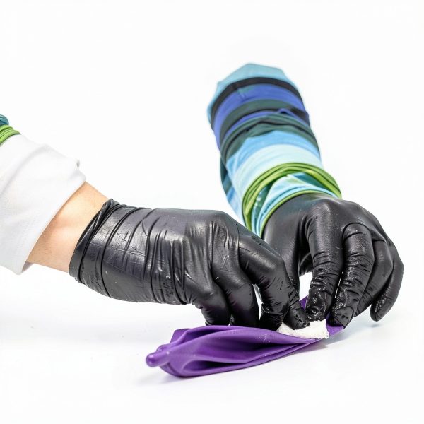 AMMEX Black Nitrile Disposable Exam Gloves, 3 Mil, Latex & Powder Free, Food-Safe, Textured, Non-Sterile, Medium, Box of 100-6