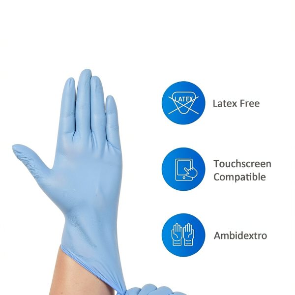 Schneider Nitrile Exam Gloves Blue 4 mil Powder-Free Latex-Free-1