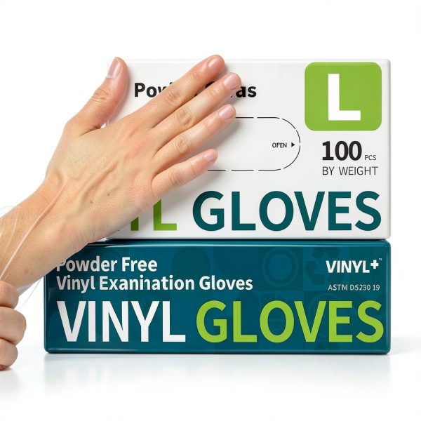 Vinyl Disposable Exam Gloves Supmedic Clear 4 Mil Large 100 Pack-0