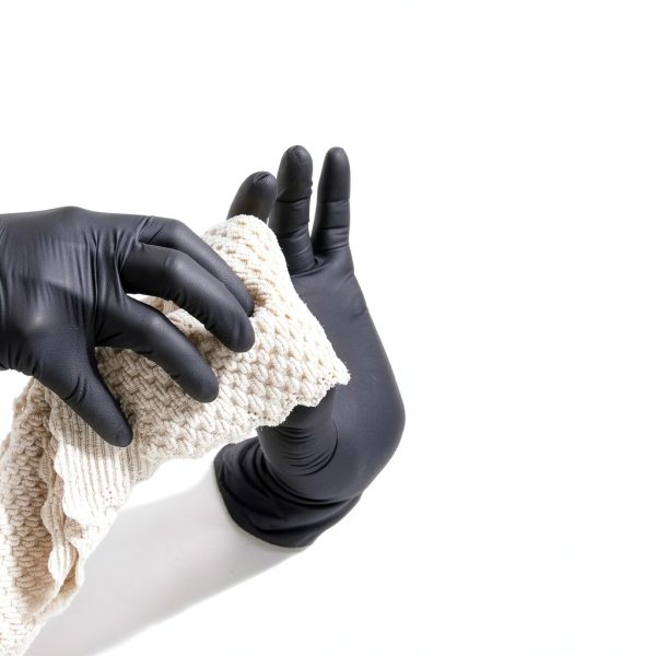 GripProtect Precise Black Nitrile Exam Gloves 4 Mil Large Food Medical-2