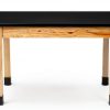 National Public Seating Chem Res Top Science Table, 24" X 48", Black Top and Ashwood Legs-3