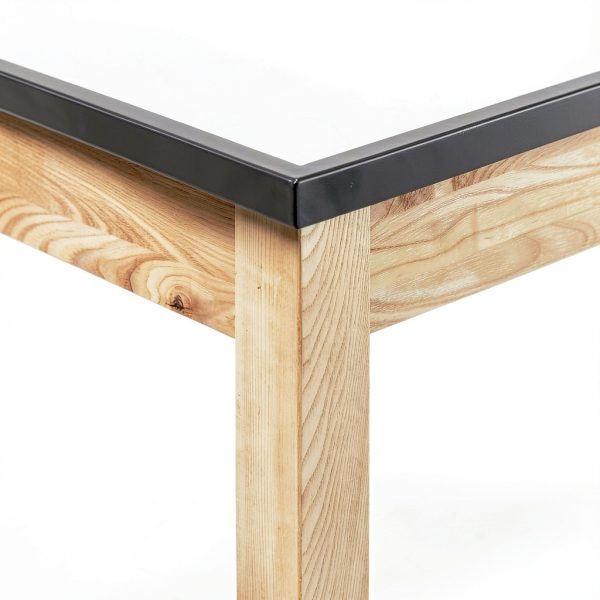 National Public Seating Chem Res Top Science Table, 24" X 48", Black Top and Ashwood Legs-5