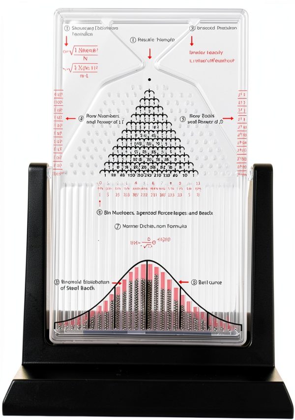 COYEUX Galton Board, Desk Galton Board, Probability Demonstration Model, with Bell Curve, Effective Statistical Law Experiment Tool, for PhysicalSchool Laboratory Teaching-3